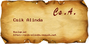 Csik Alinda névjegykártya